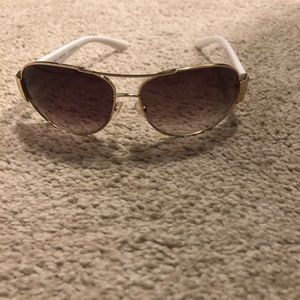 Marc Jacobs white and gold aviators